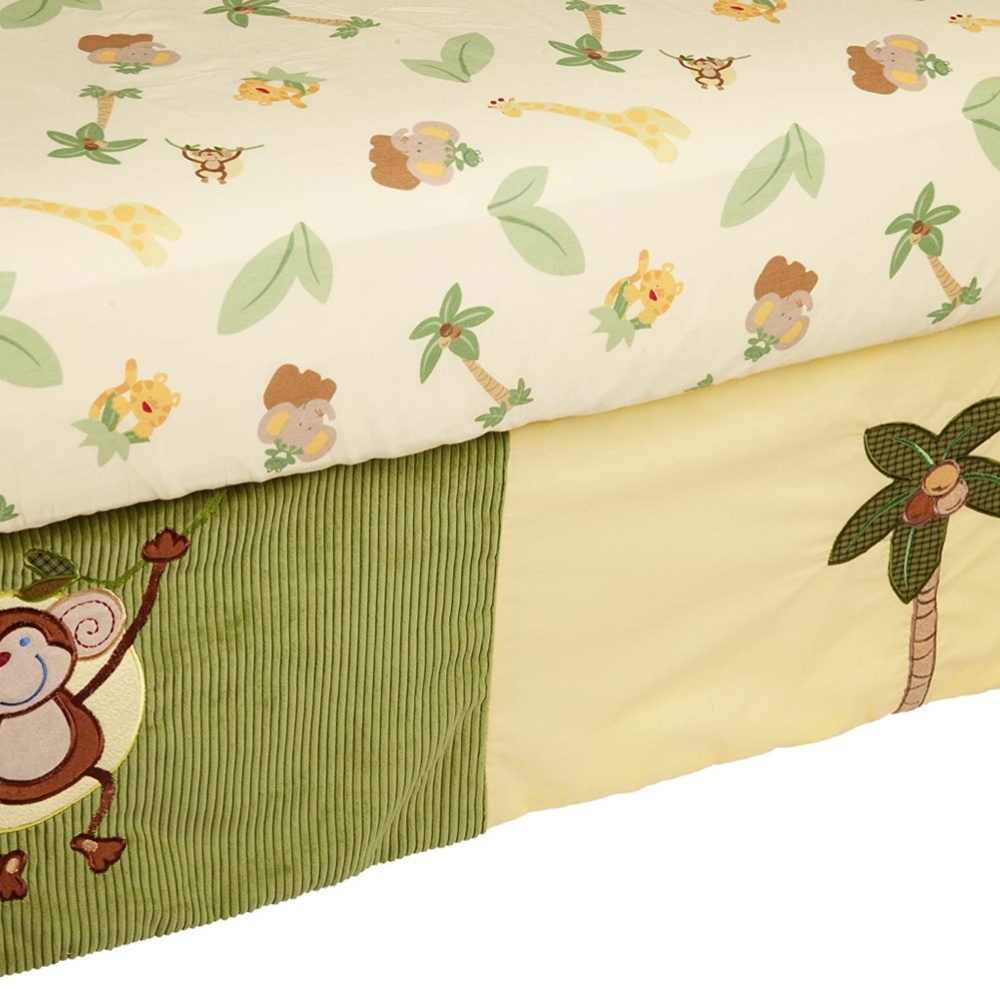 Jungle Babies 6pc. Crib Set by NoJo - Picture 5 of 11